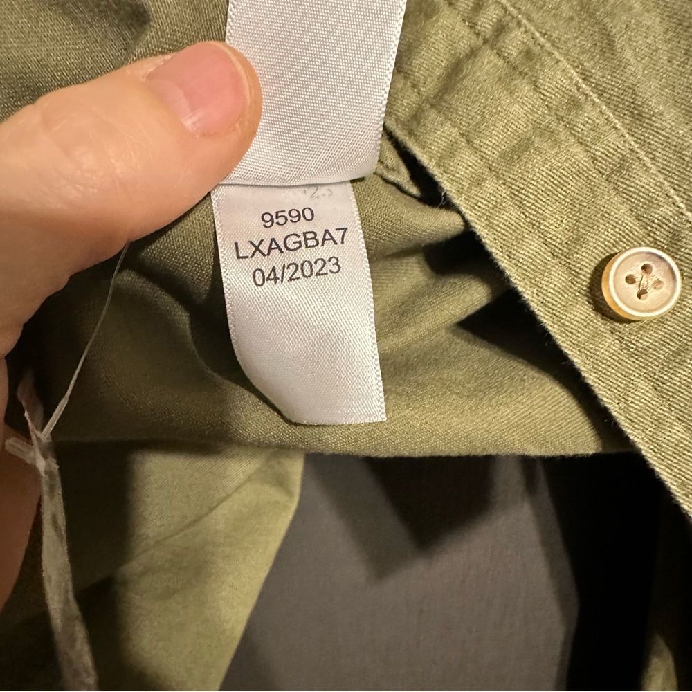 NWT Aeropostale Cropped Olive Green Utility Jacket Shirt 100% cotton - Picture 5 of 7